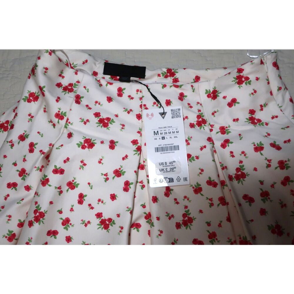 ZARA floral pleated skirt NWT - Picture 6 of 6